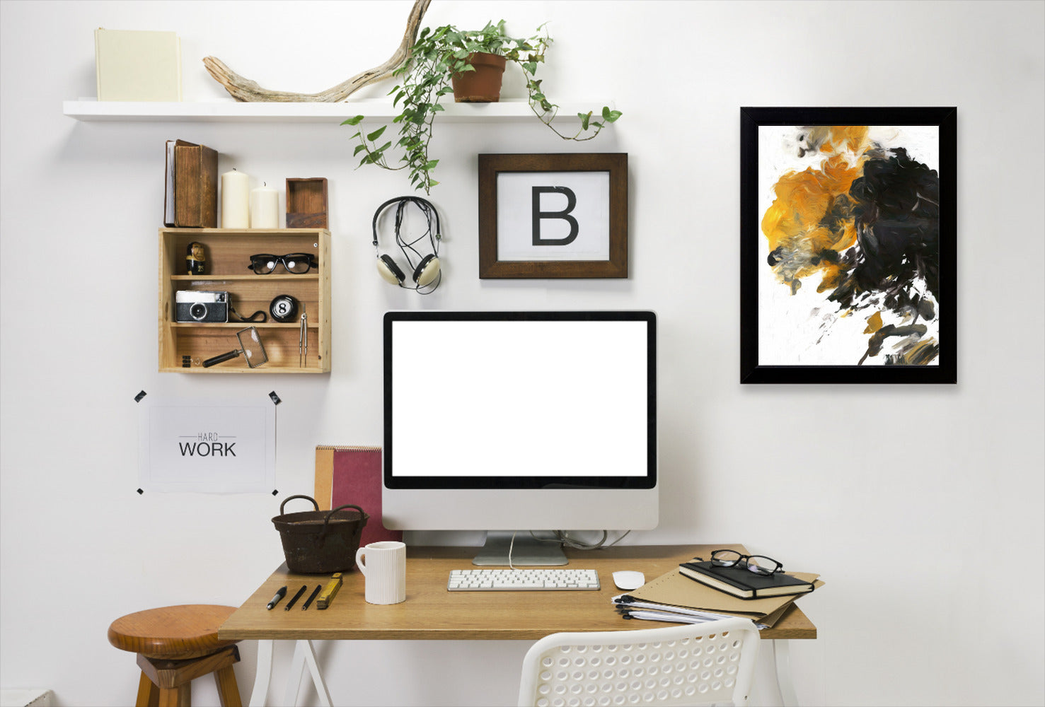 Palette Abstract By Chaos & Wonder Design - Black Framed Print - Wall Art - Americanflat