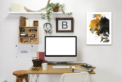 Palette Abstract By Chaos & Wonder Design - White Framed Print - Wall Art - Americanflat