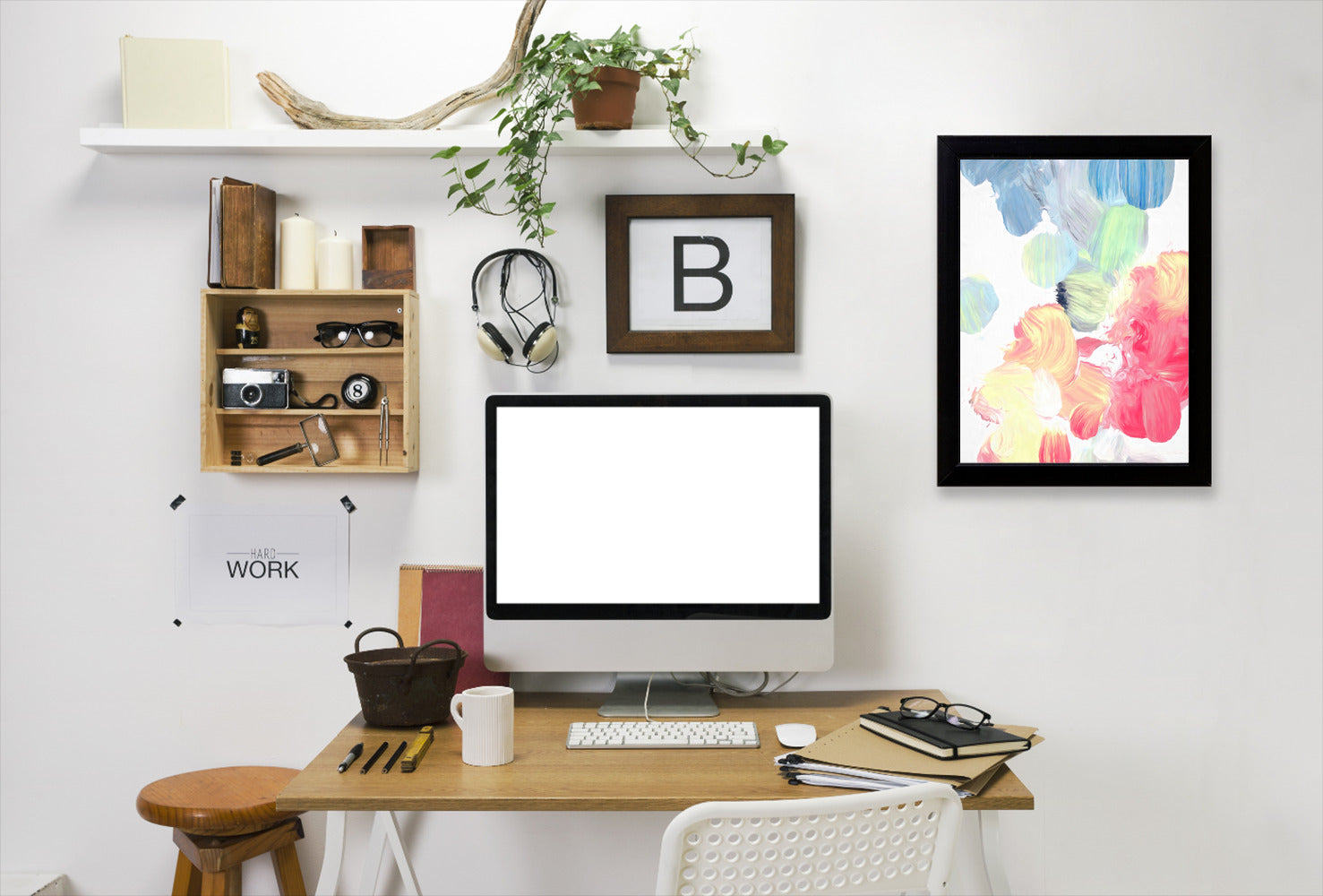 Pastel Abstract Iii By Chaos & Wonder Design - Black Framed Print - Wall Art - Americanflat