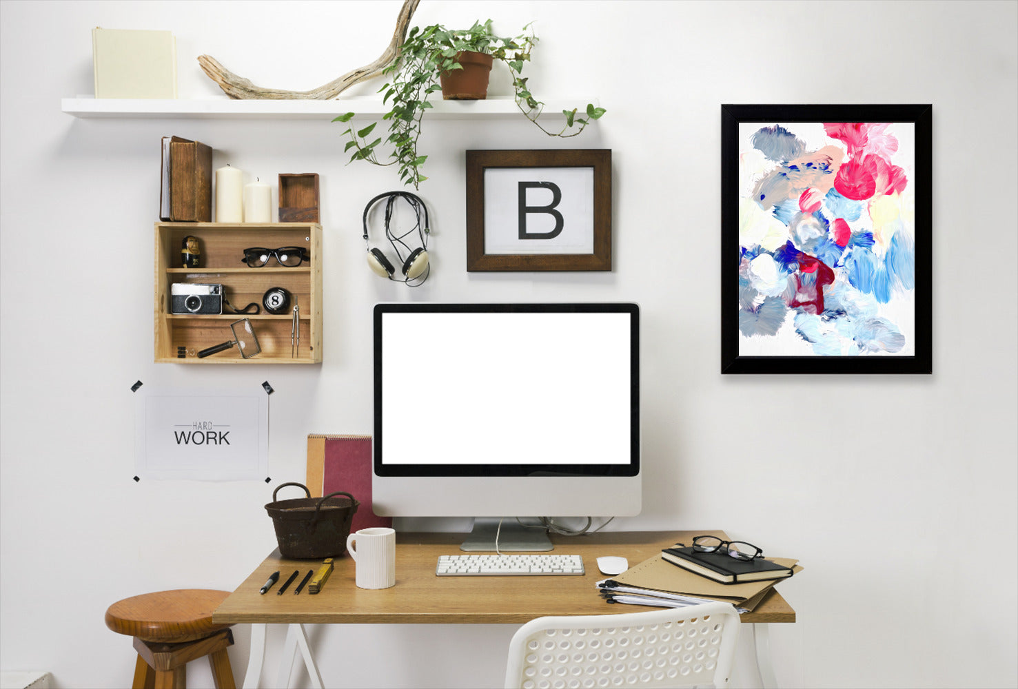 Pastel Abstract I By Chaos & Wonder Design - Black Framed Print - Wall Art - Americanflat