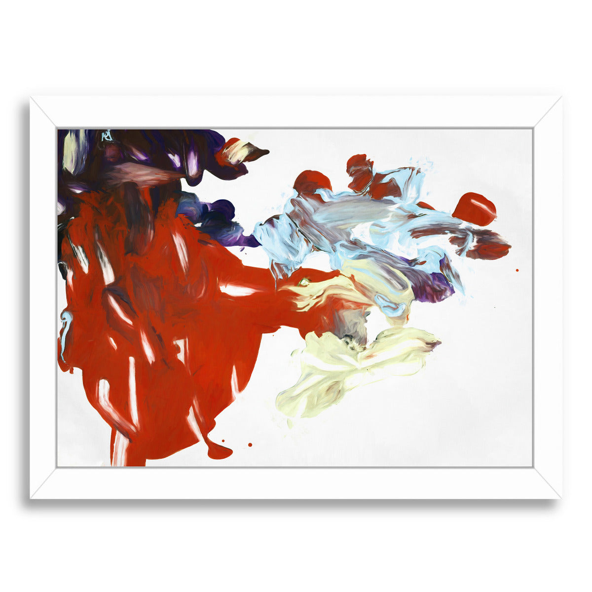 Palette Abstract Viii By Chaos & Wonder Design - White Framed Print - Wall Art - Americanflat