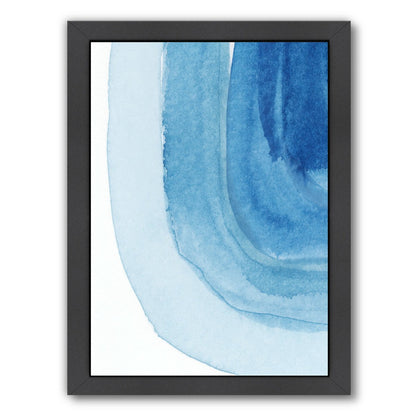 Blue Curves By Chaos & Wonder Design - Black Framed Print - Wall Art - Americanflat