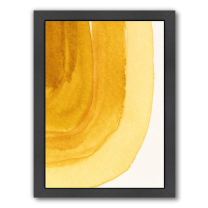 Yellow Curves By Chaos & Wonder Design - Black Framed Print - Wall Art - Americanflat