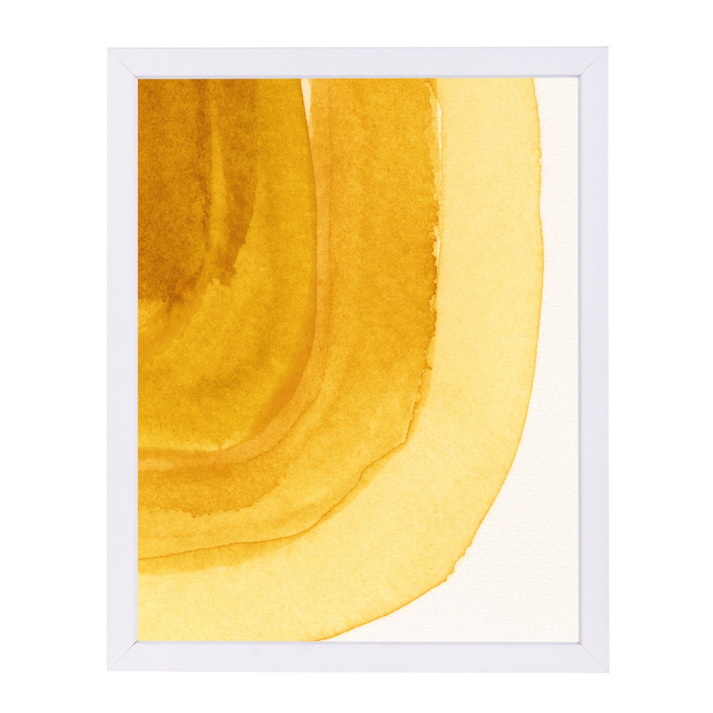 Yellow Curves By Chaos & Wonder Design - Framed Print - Americanflat