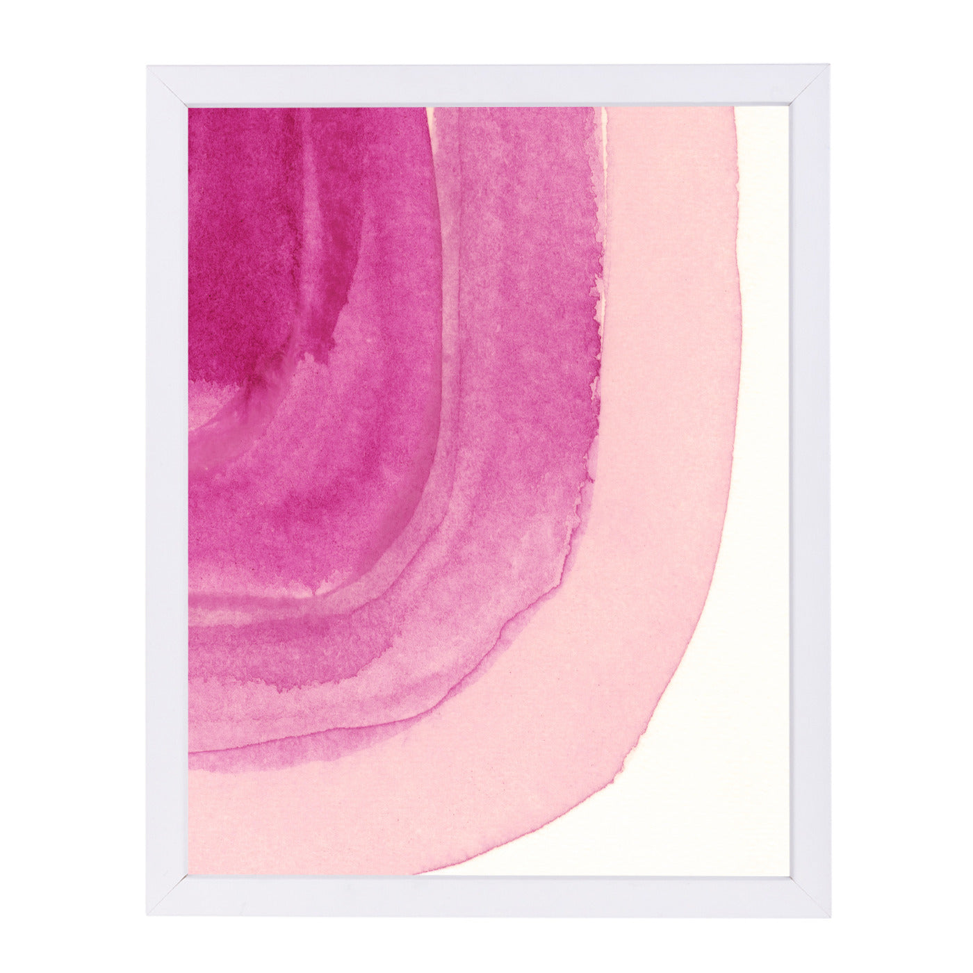 Pink Curves By Chaos & Wonder Design - White Framed Print - Wall Art - Americanflat