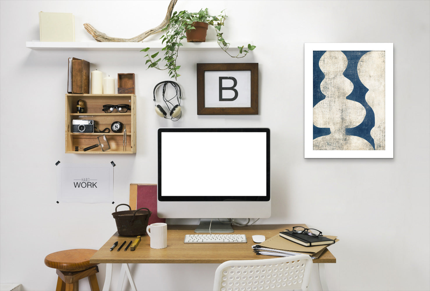 Indigoiii Rev By Chaos & Wonder Design - White Framed Print - Wall Art - Americanflat