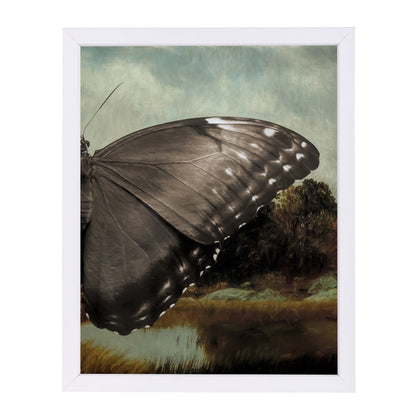 Butterfly Landscape Ii By Chaos & Wonder Design - White Framed Print - Wall Art - Americanflat