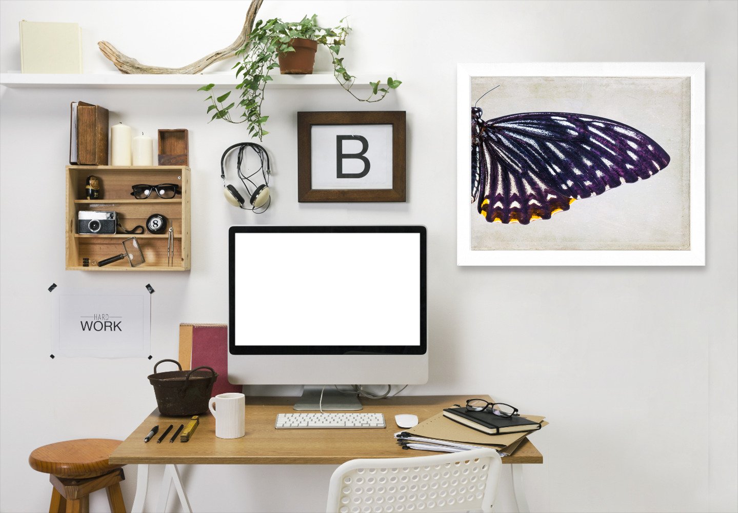 Purple Butterfly Ii By Chaos & Wonder Design - Framed Print - Americanflat