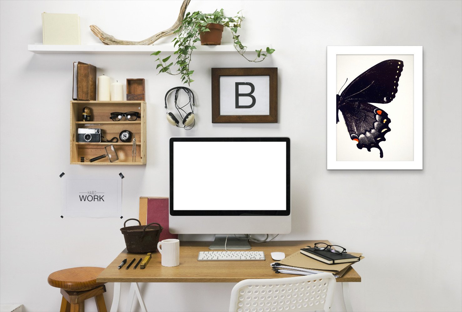 Black Swallowtail Ii By Chaos & Wonder Design - Framed Print - Americanflat