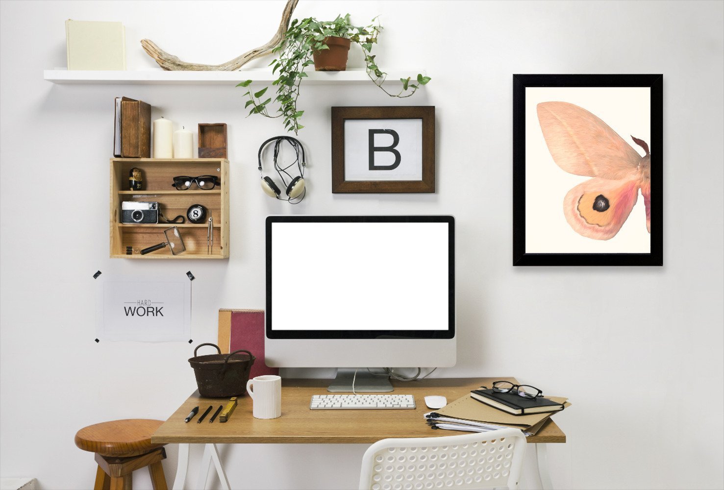 Alt Silk Moth I By Chaos & Wonder Design - Black Framed Print - Wall Art - Americanflat