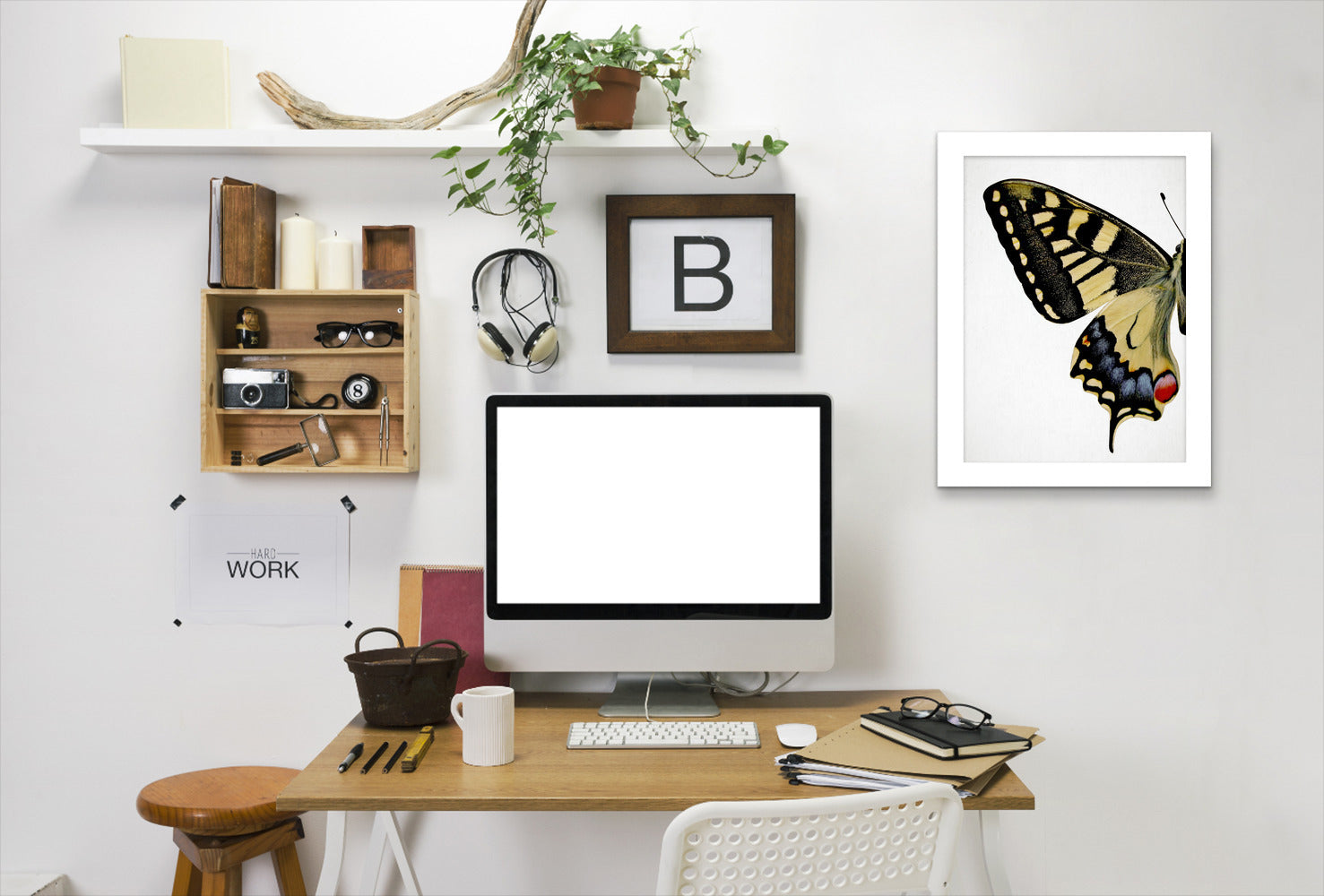 Swallowtail I By Chaos & Wonder Design - White Framed Print - Wall Art - Americanflat