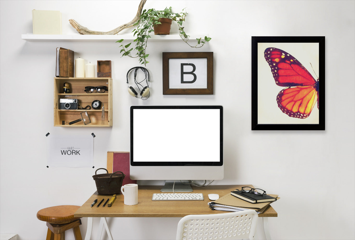 Monarch Butterfly I By Chaos & Wonder Design - Black Framed Print - Wall Art - Americanflat
