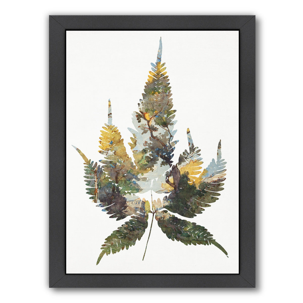 Leaf Collage I By Chaos & Wonder Design - Black Framed Print - Wall Art - Americanflat