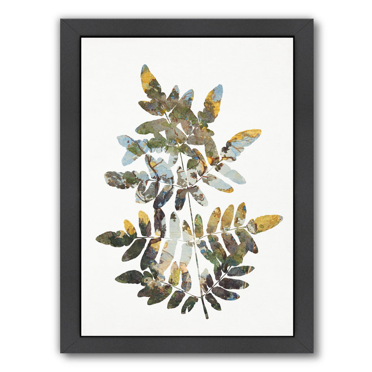 Leaf Collage Ii By Chaos & Wonder Design - Black Framed Print - Wall Art - Americanflat