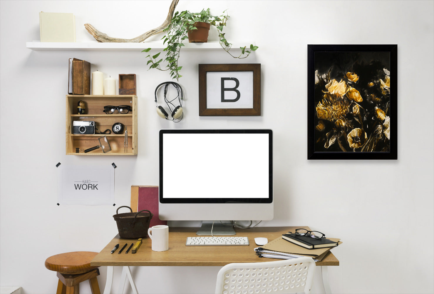 Dark Floral Ii By Chaos & Wonder Design - Black Framed Print - Wall Art - Americanflat