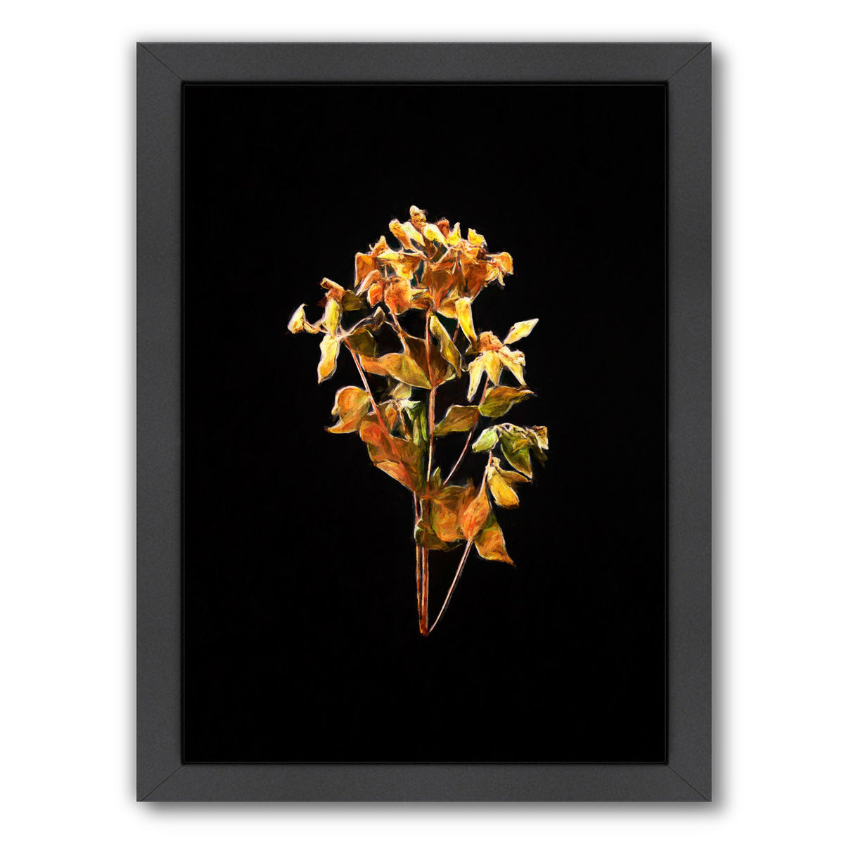 Dark Botanical03 Master Layer By Chaos & Wonder Design - Black Framed Print - Wall Art - Americanflat