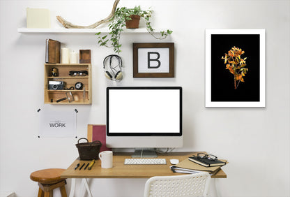 Dark Botanical03 Master Layer By Chaos & Wonder Design - White Framed Print - Wall Art - Americanflat