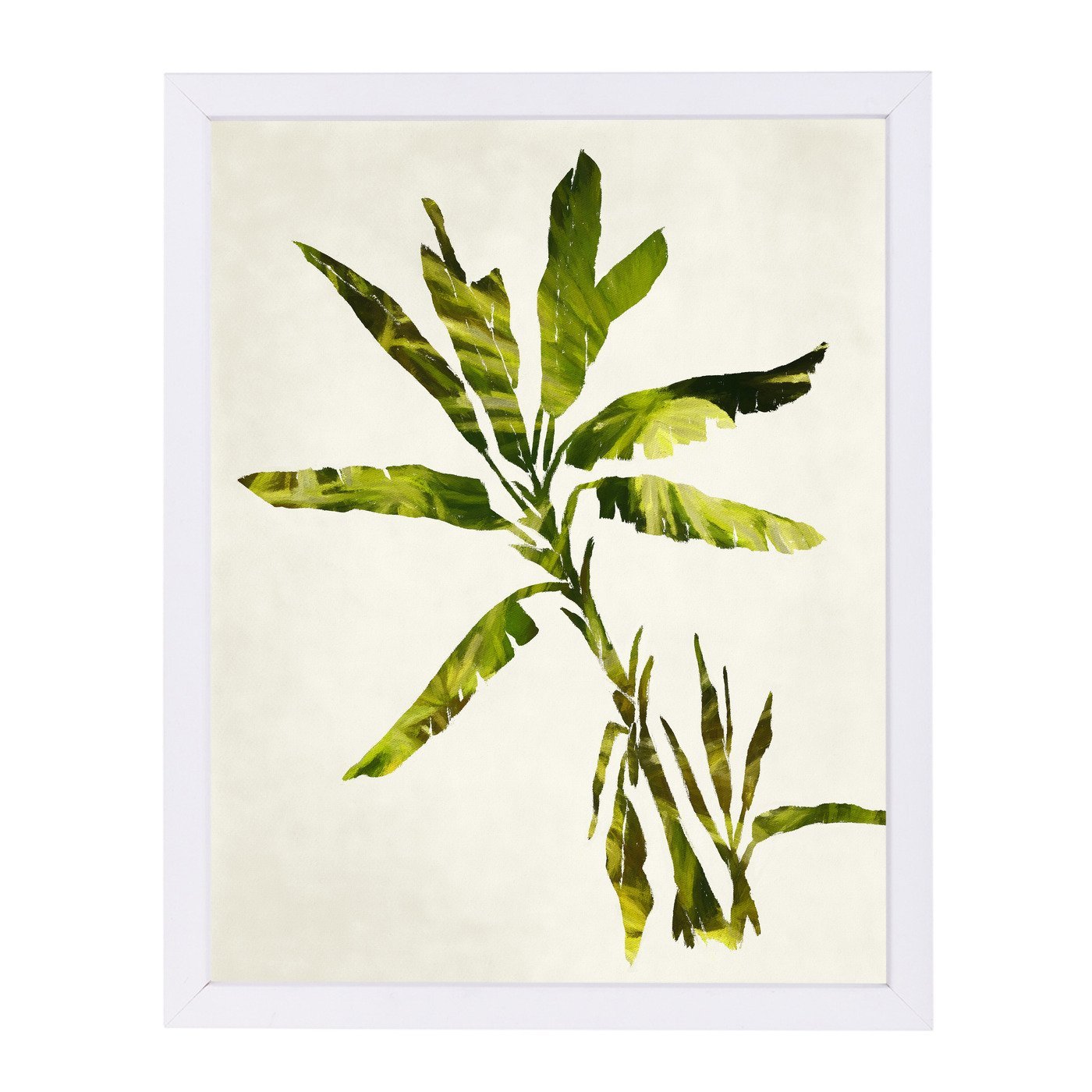 Banana Tree Collage By Chaos & Wonder Design - White Framed Print - Wall Art - Americanflat