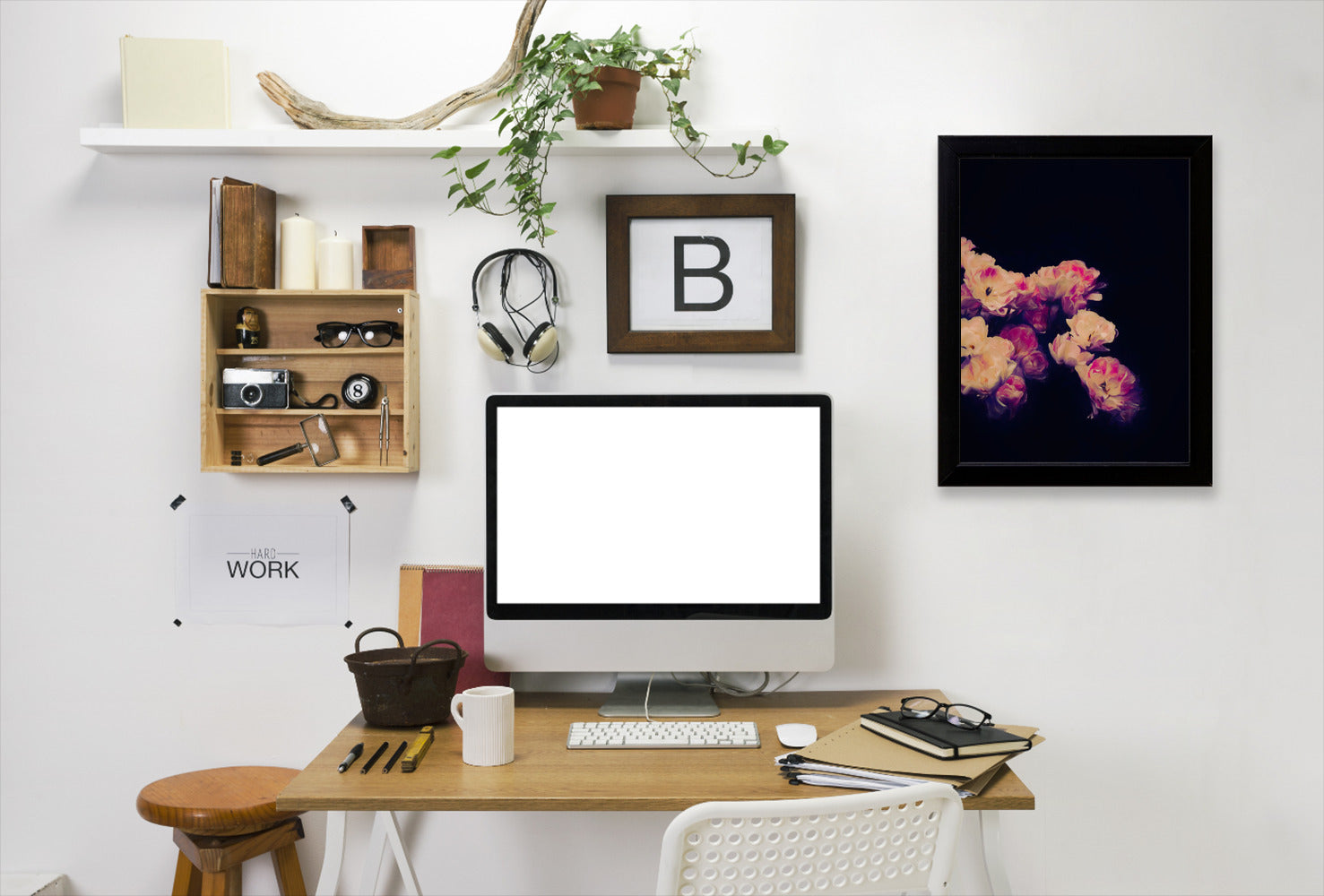 Moody Floral By Chaos & Wonder Design - Black Framed Print - Wall Art - Americanflat