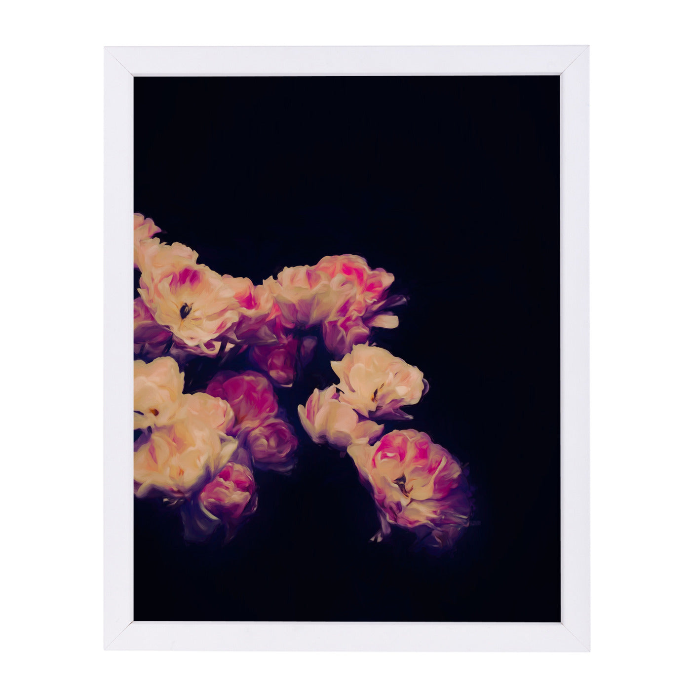Moody Floral By Chaos & Wonder Design - White Framed Print - Wall Art - Americanflat