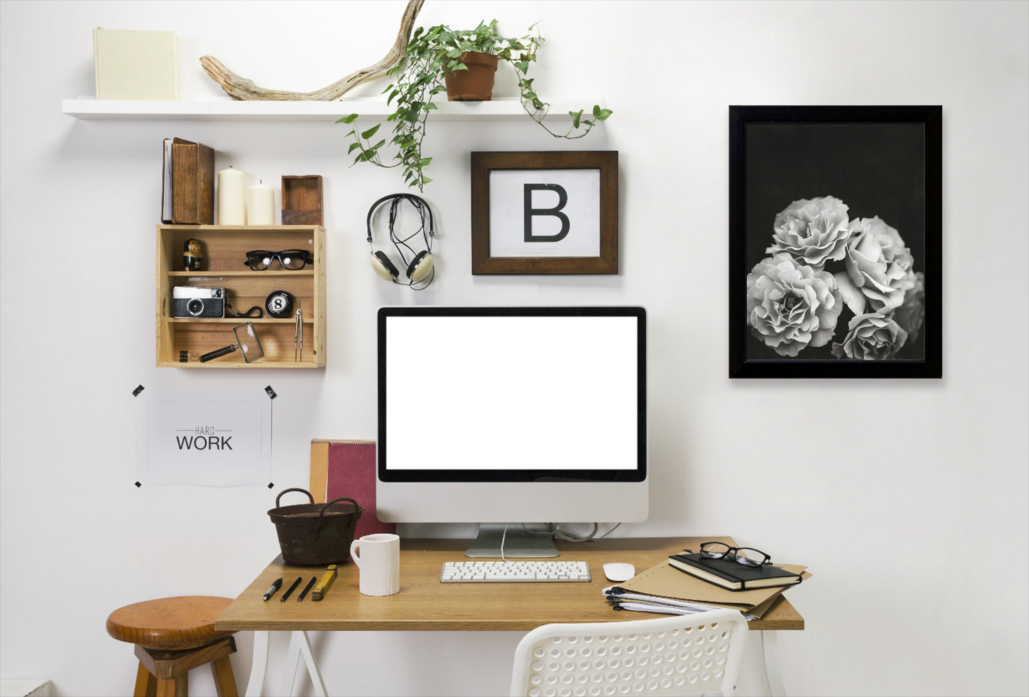 Moody Roses By Chaos & Wonder Design - Black Framed Print - Wall Art - Americanflat