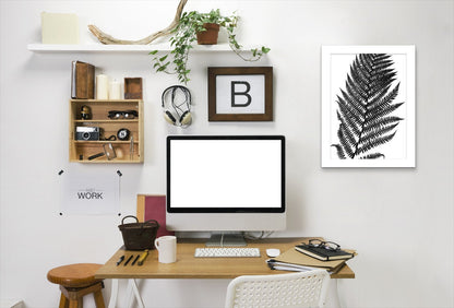 Black Fern Ii By Chaos & Wonder Design - White Framed Print - Wall Art - Americanflat
