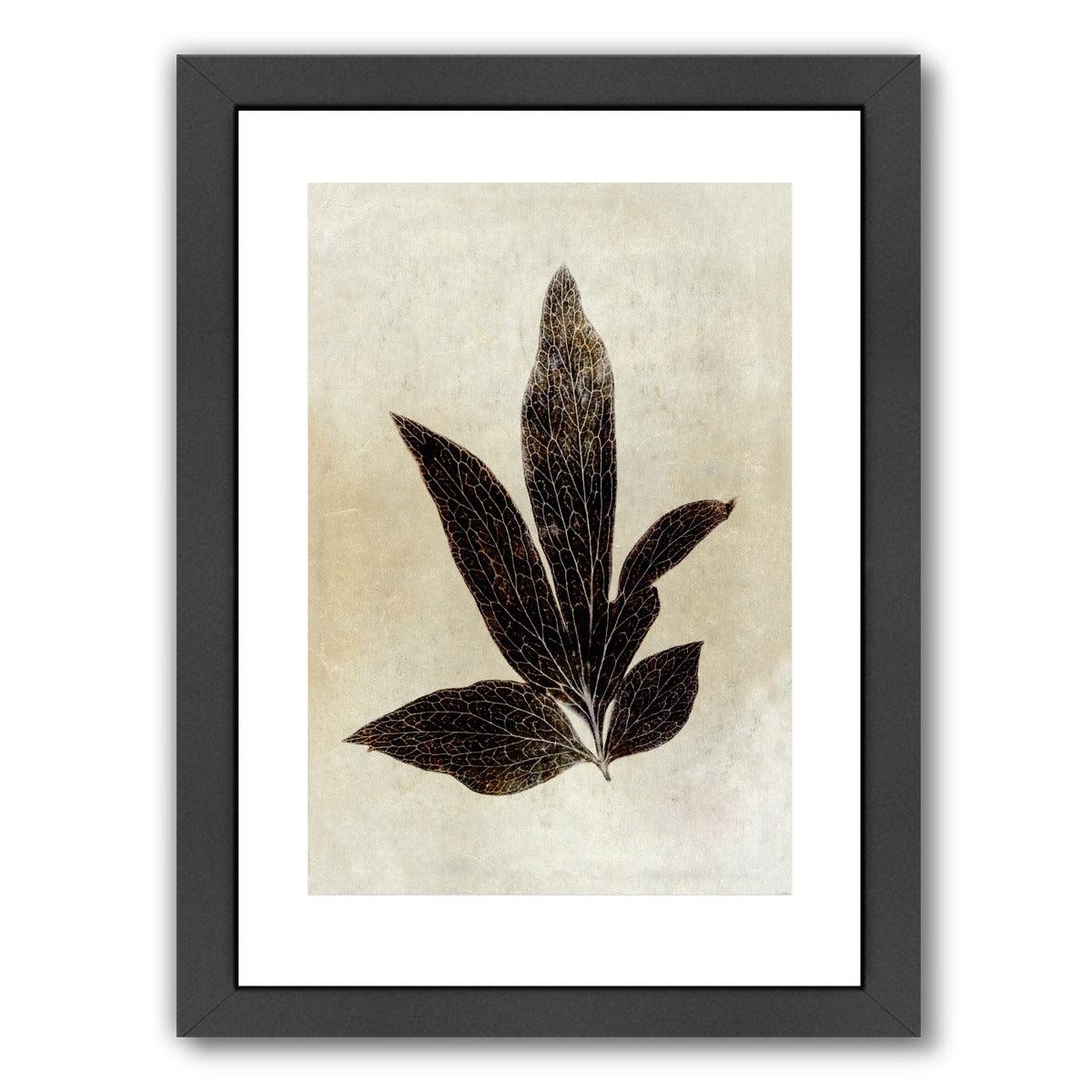 Sepia Leaf Collage I By Chaos & Wonder Design - Black Framed Print - Wall Art - Americanflat