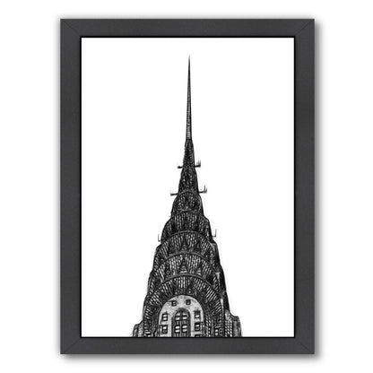 Scribble Chrysler By Chaos & Wonder Design - Black Framed Print - Wall Art - Americanflat