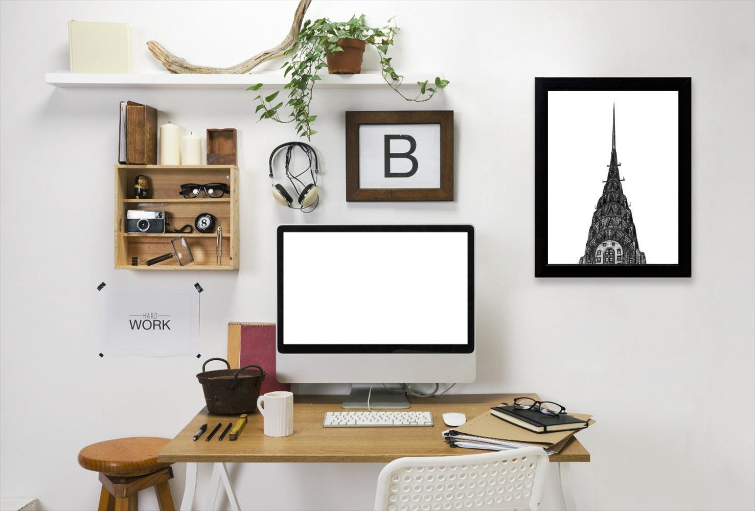 Scribble Chrysler By Chaos & Wonder Design - Black Framed Print - Wall Art - Americanflat