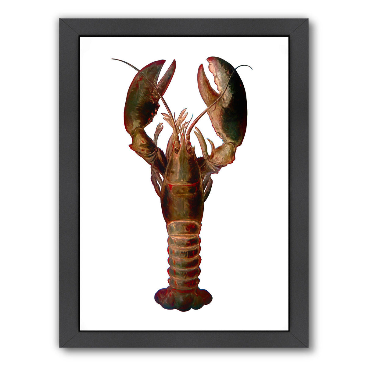 Lobster By Chaos & Wonder Design - Black Framed Print - Wall Art - Americanflat