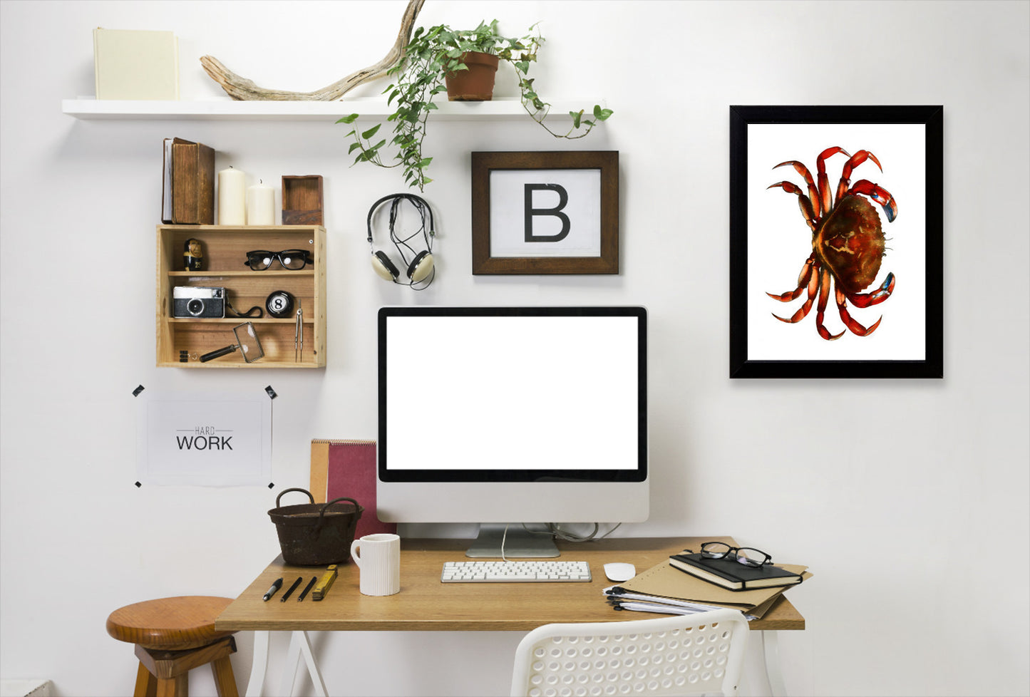 Crab By Chaos & Wonder Design - Black Framed Print - Wall Art - Americanflat