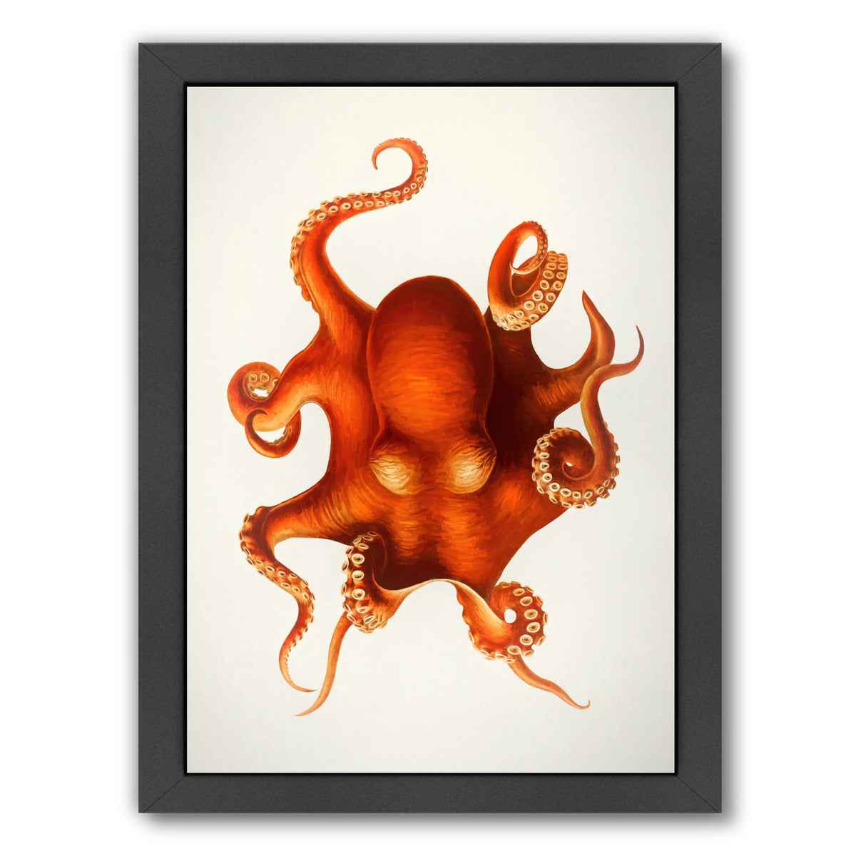 Vintage Octopus By Chaos & Wonder Design - Black Framed Print - Wall Art - Americanflat