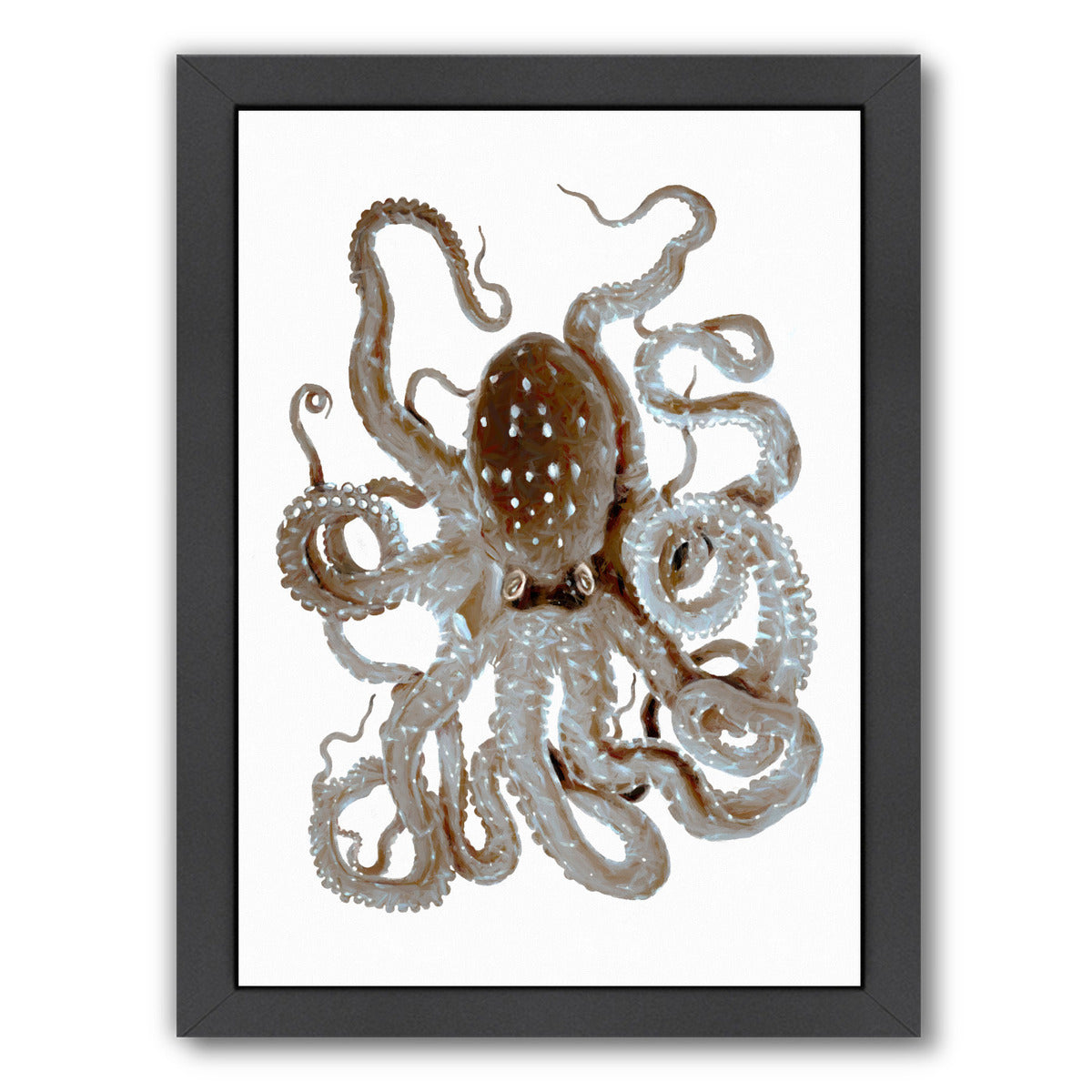 Octopus By Chaos & Wonder Design - Black Framed Print - Wall Art - Americanflat