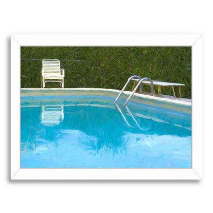 Motel Pool By Chaos & Wonder Design - White Framed Print - Wall Art - Americanflat
