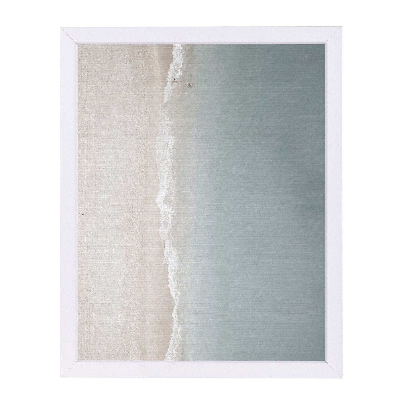 Aerial Beach By Chaos & Wonder Design - White Framed Print - Wall Art - Americanflat