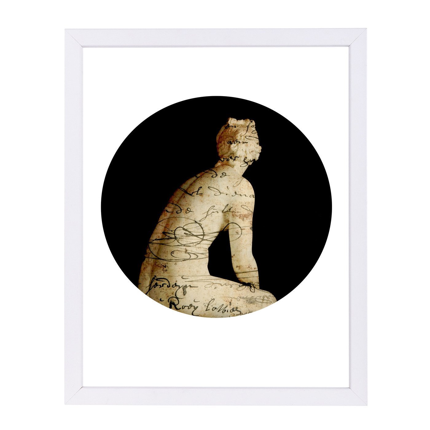 Alt Venus Collage Sepia By Chaos & Wonder Design - White Framed Print - Wall Art - Americanflat