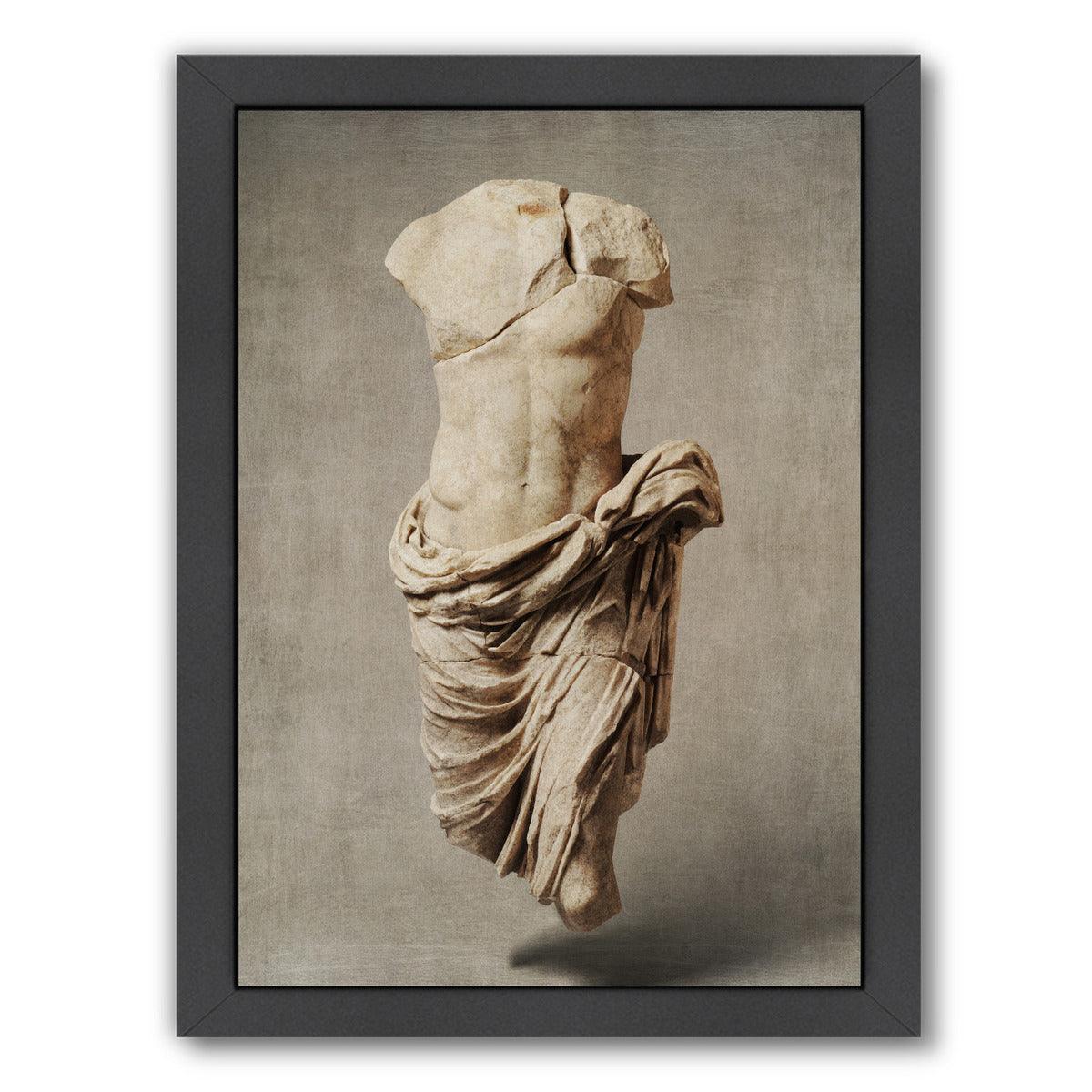 Roman Marble By Chaos & Wonder Design - Black Framed Print - Wall Art - Americanflat