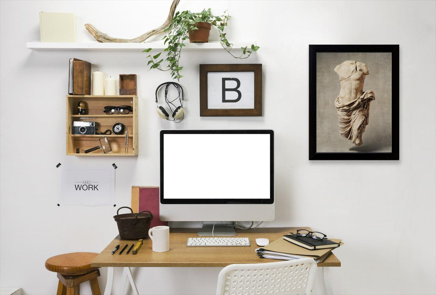 Roman Marble By Chaos & Wonder Design - Black Framed Print - Wall Art - Americanflat