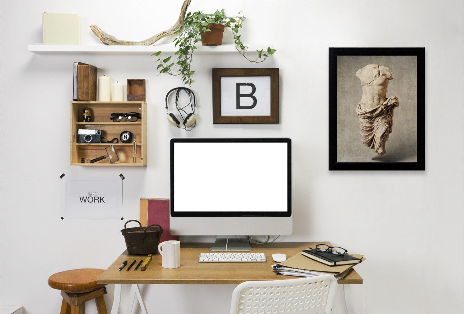 Roman Marble By Chaos & Wonder Design - Black Framed Print - Wall Art - Americanflat