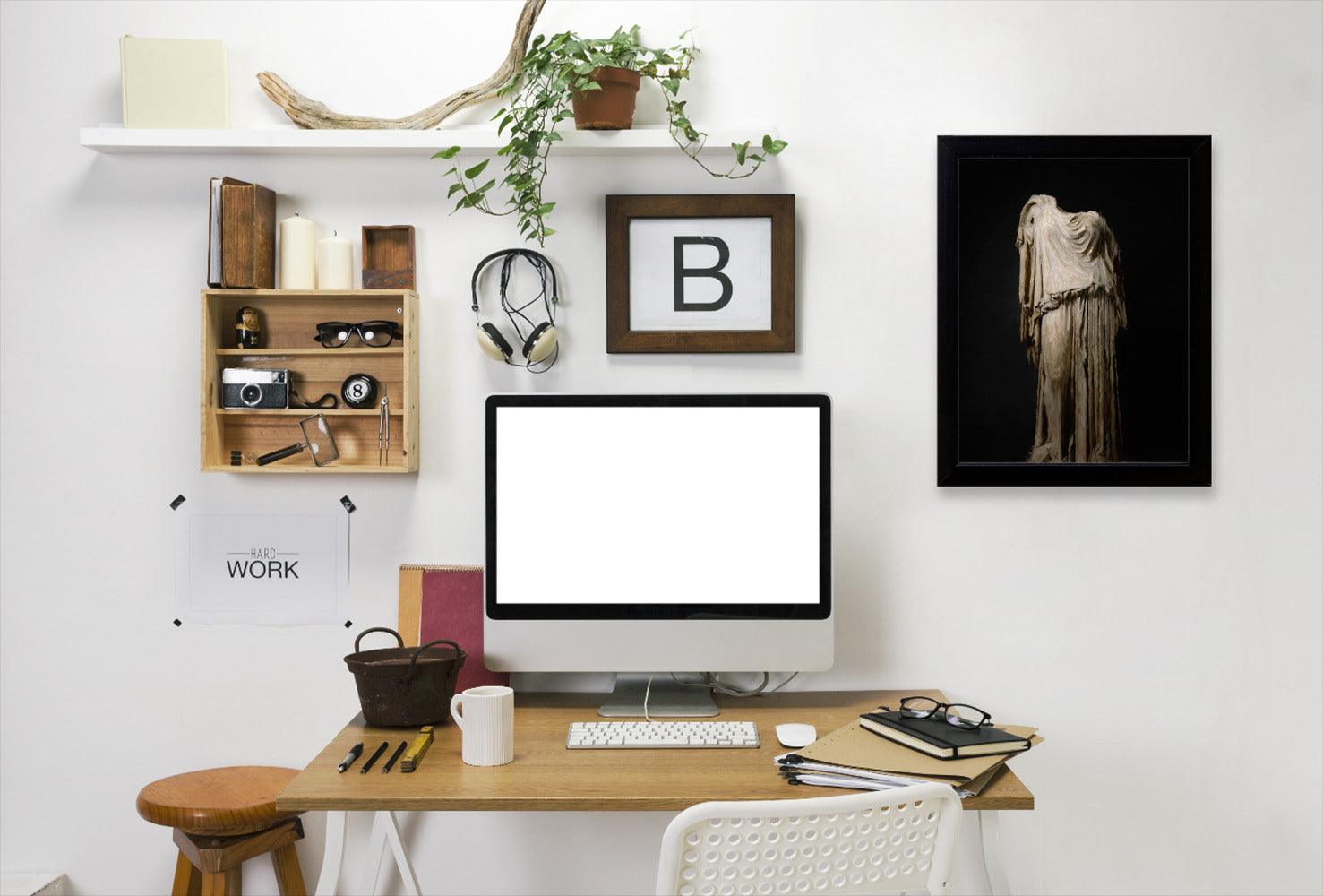 Roman Marble Woman By Chaos & Wonder Design - Black Framed Print - Wall Art - Americanflat