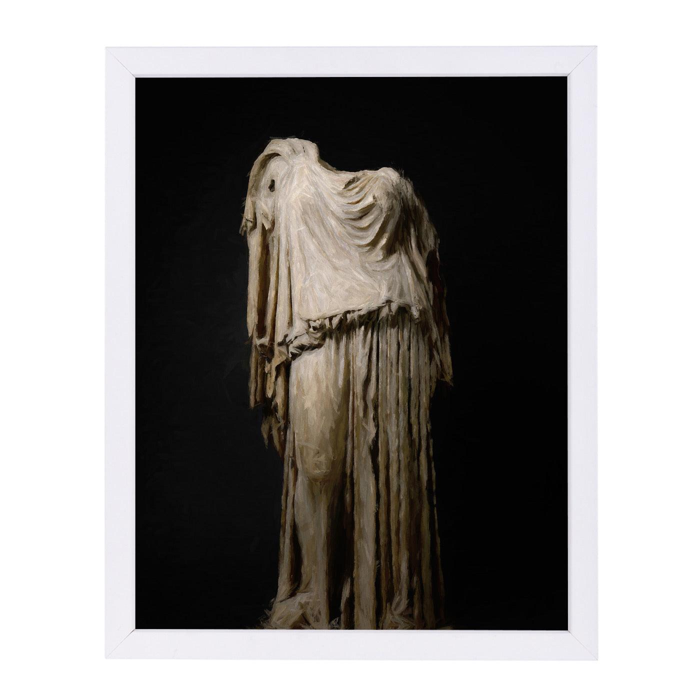 Roman Marble Woman By Chaos & Wonder Design - White Framed Print - Wall Art - Americanflat