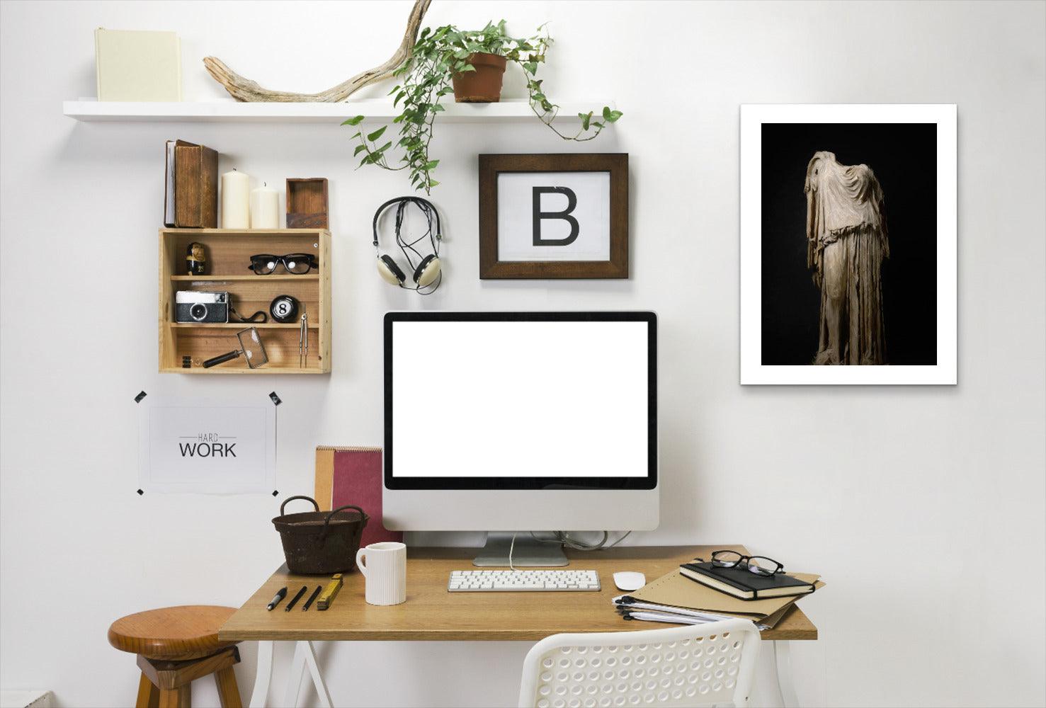 Roman Marble Woman By Chaos & Wonder Design - White Framed Print - Wall Art - Americanflat