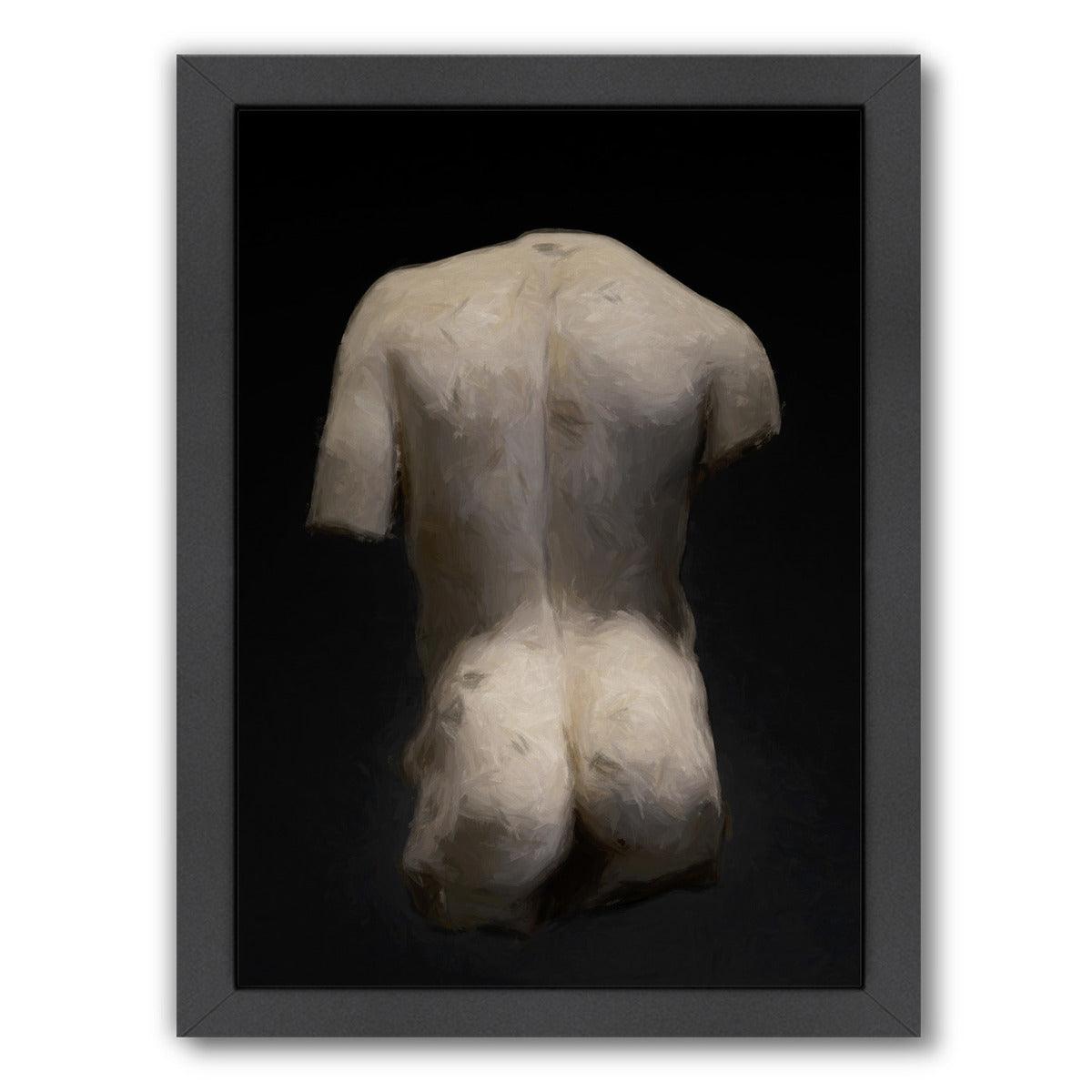 Roman Man Back By Chaos & Wonder Design - Black Framed Print - Wall Art - Americanflat