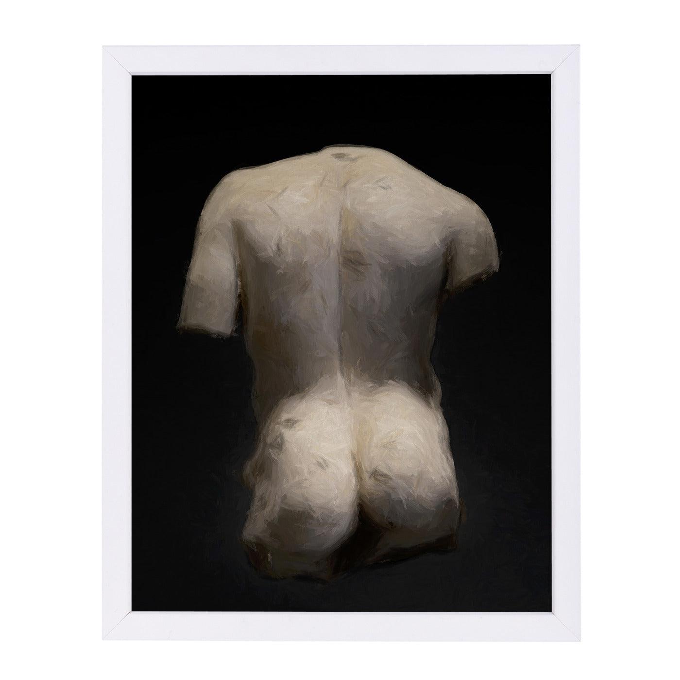 Roman Man Back By Chaos & Wonder Design - White Framed Print - Wall Art - Americanflat