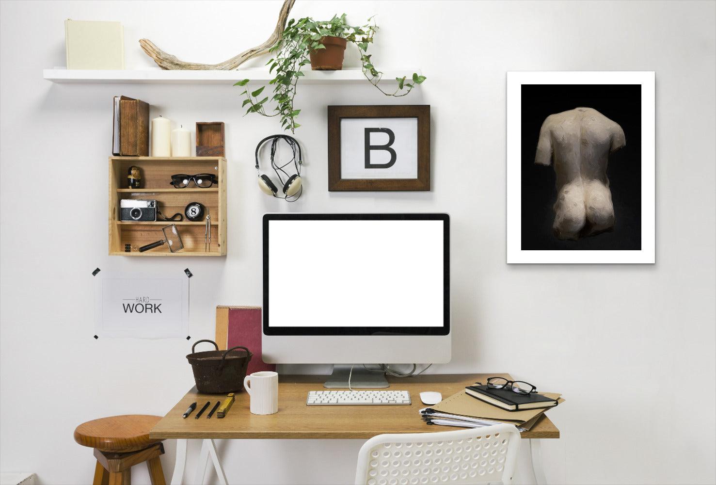 Roman Man Back By Chaos & Wonder Design - White Framed Print - Wall Art - Americanflat