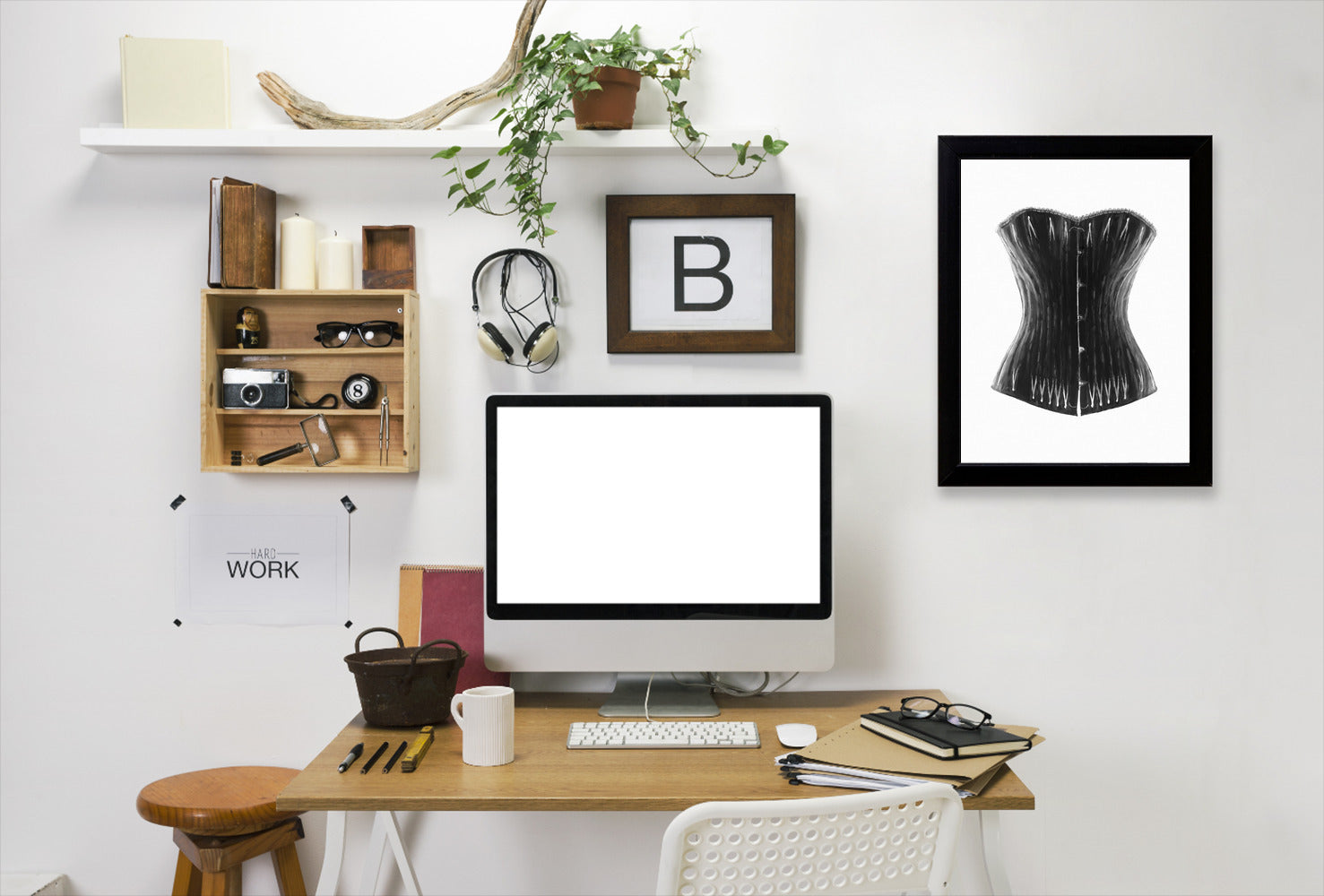Vintage Corset I By Chaos & Wonder Design - Black Framed Print - Wall Art - Americanflat