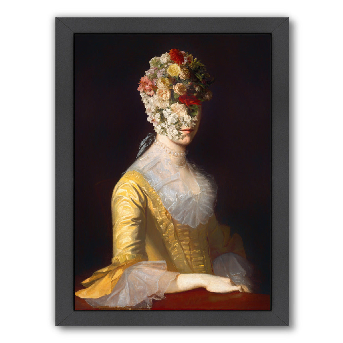 Flower Veil By Chaos & Wonder Design - Black Framed Print - Wall Art - Americanflat