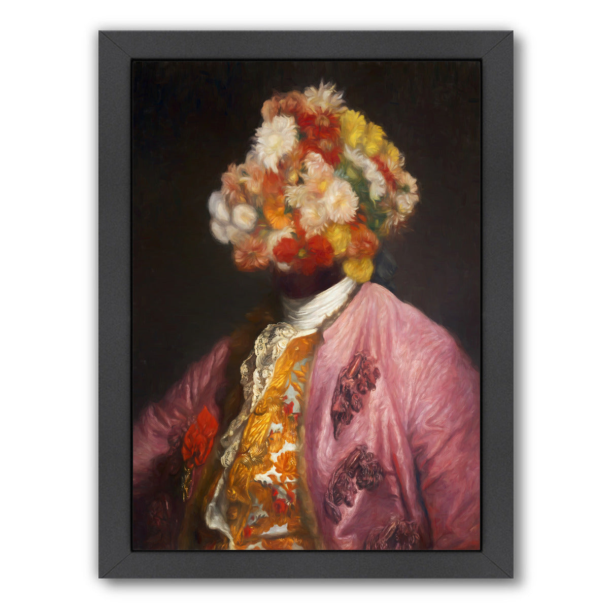 Flower Portrait By Chaos & Wonder Design - Black Framed Print - Wall Art - Americanflat