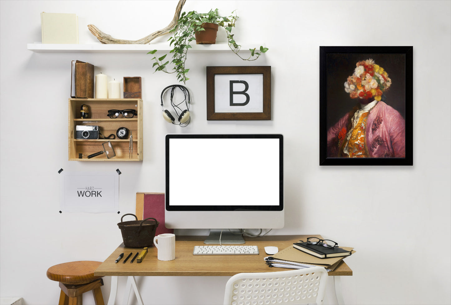 Flower Portrait By Chaos & Wonder Design - Black Framed Print - Wall Art - Americanflat