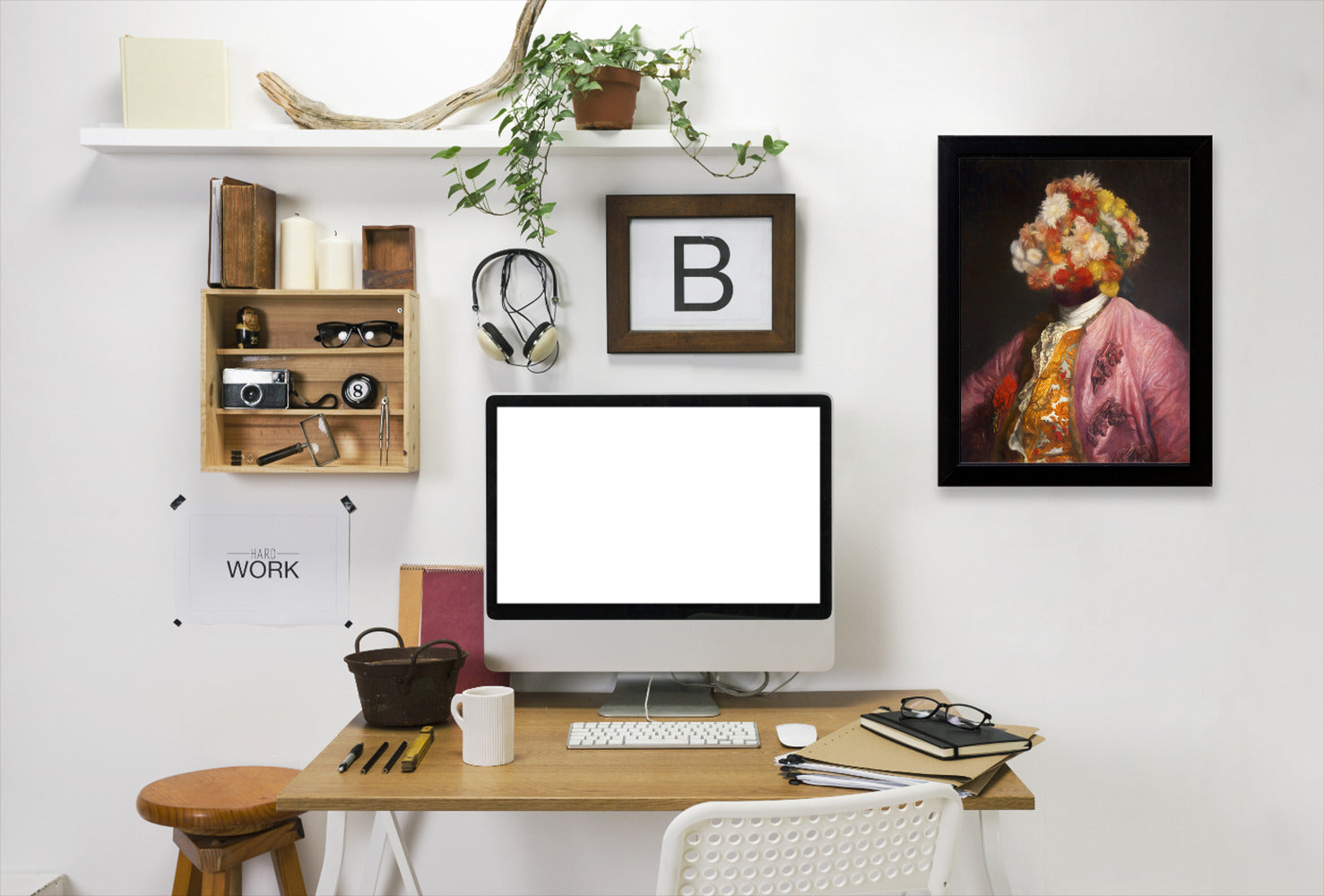 Flower Portrait By Chaos & Wonder Design - Black Framed Print - Wall Art - Americanflat